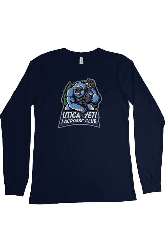 Utica Yeti Lacrosse Club Adult Cotton Long Sleeve T-Shirt Signature Lacrosse