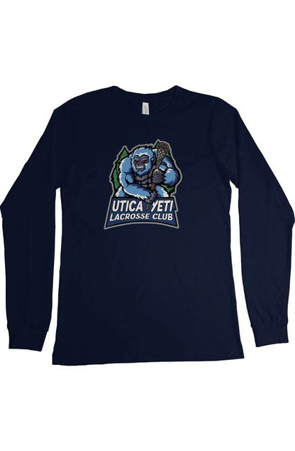 Utica Yeti Lacrosse Club Adult Cotton Long Sleeve T-Shirt Signature Lacrosse