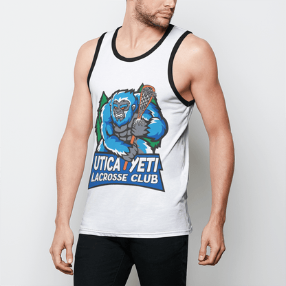 Utica Yeti Lacrosse Club Mens Binded Tank Top Signature Lacrosse