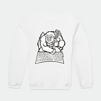 Utica Yeti Lacrosse Club  Mens Crewneck Sweatshirt Signature Lacrosse