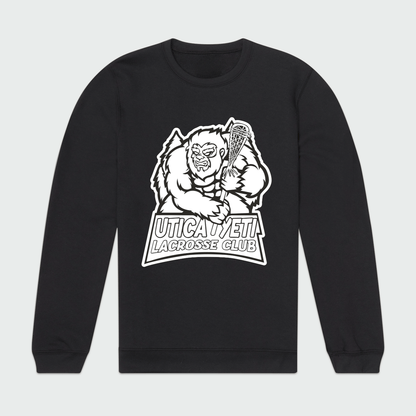 Utica Yeti Lacrosse Club  Mens Crewneck Sweatshirt Signature Lacrosse