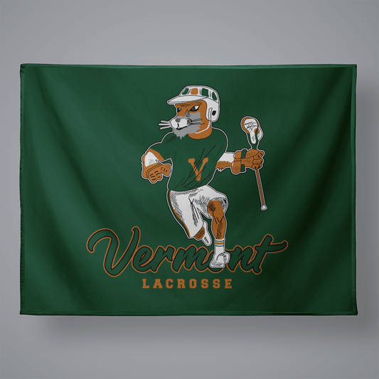 VMLCC | Vermont Lacrosse Alumni Large Plush Throw Blanket Signature Lacrosse