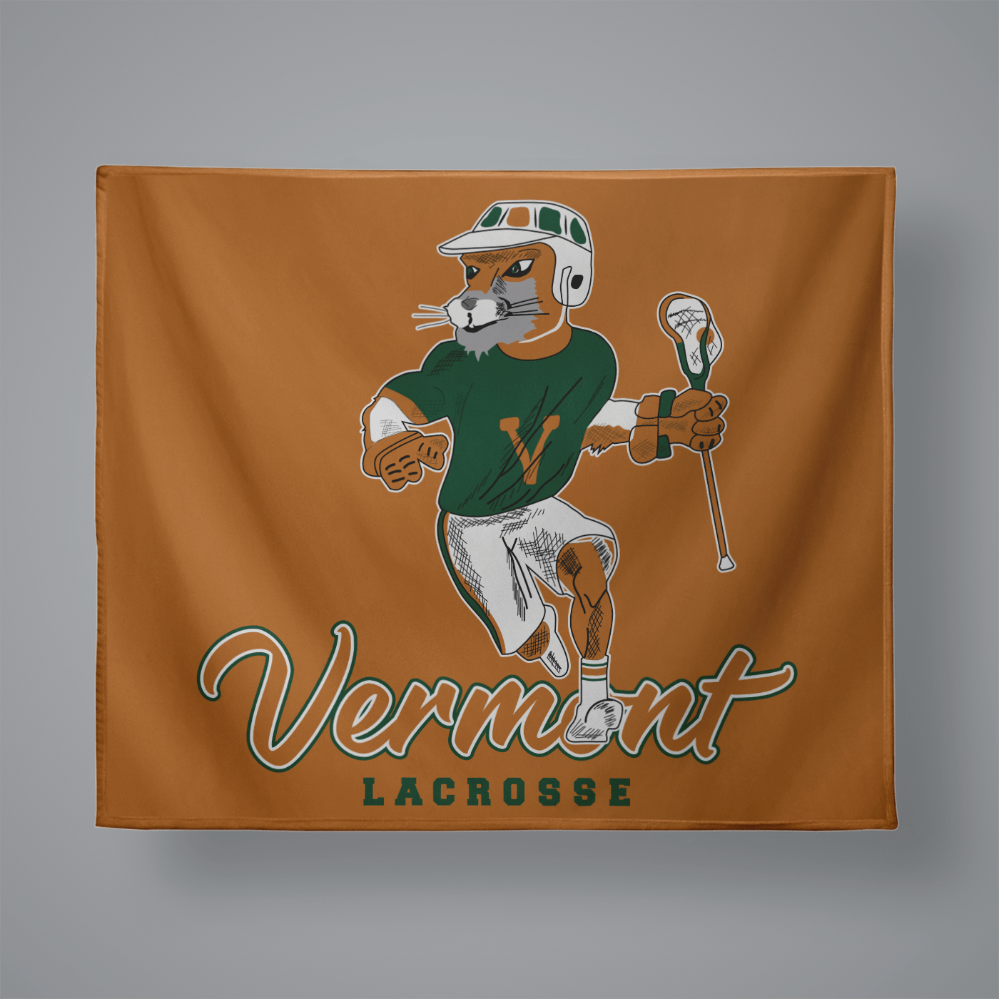 VMLCC | Vermont Lacrosse Alumni Small Plush Throw Blanket Signature Lacrosse