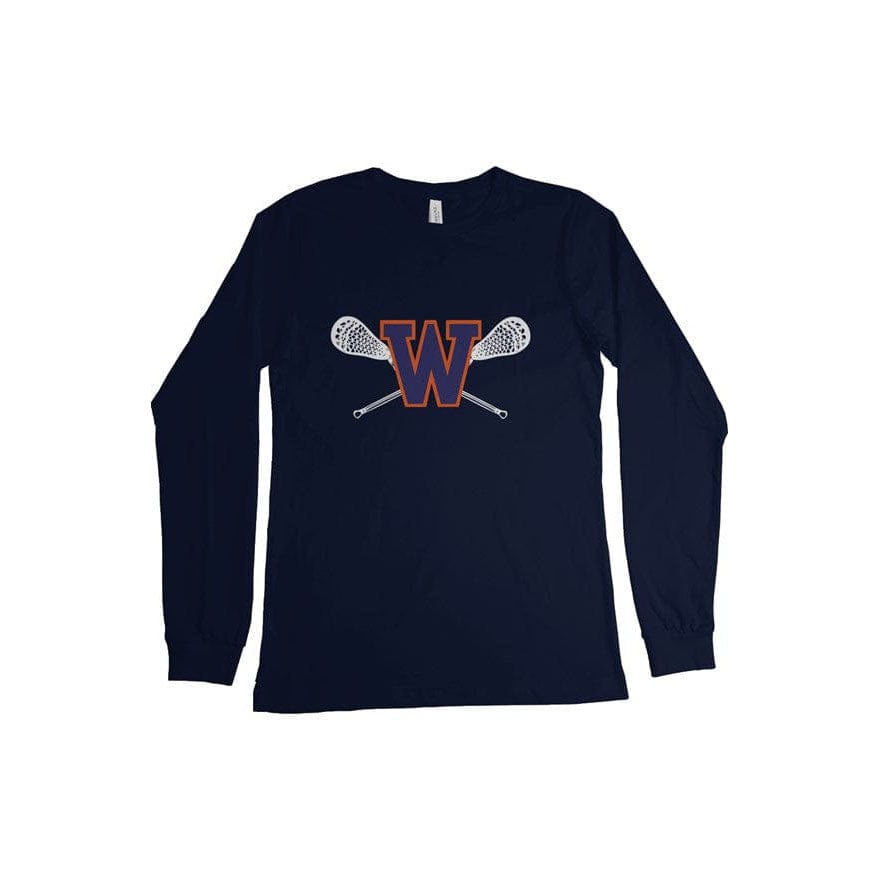 Walpole Youth Lacrosse Adult Cotton Long Sleeve T-Shirt Signature Lacrosse