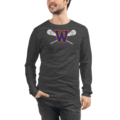 Walpole Youth Lacrosse  Adult Premium Long Sleeve T -Shirt Signature Lacrosse