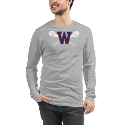 Walpole Youth Lacrosse  Adult Premium Long Sleeve T -Shirt Signature Lacrosse