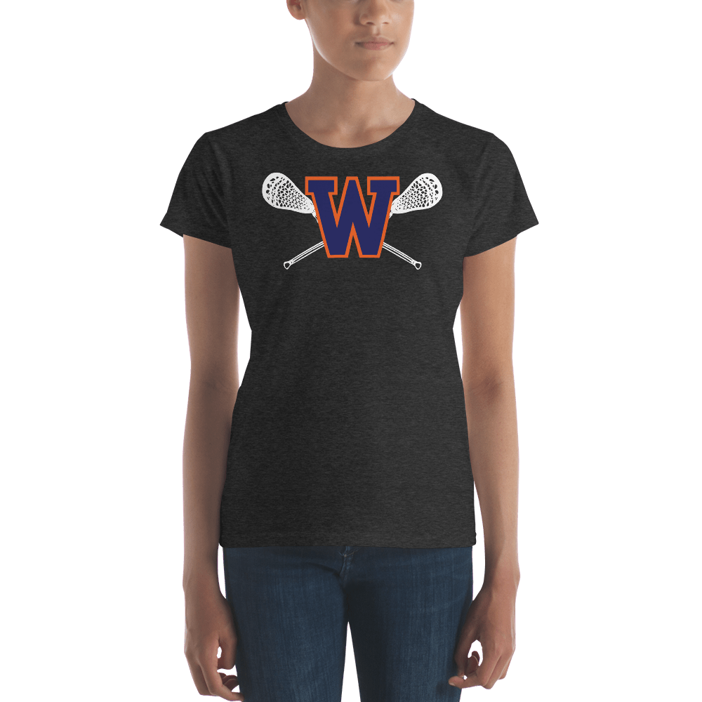 Walpole Youth Lacrosse Ladies Fitted Cotton Tee Signature Lacrosse