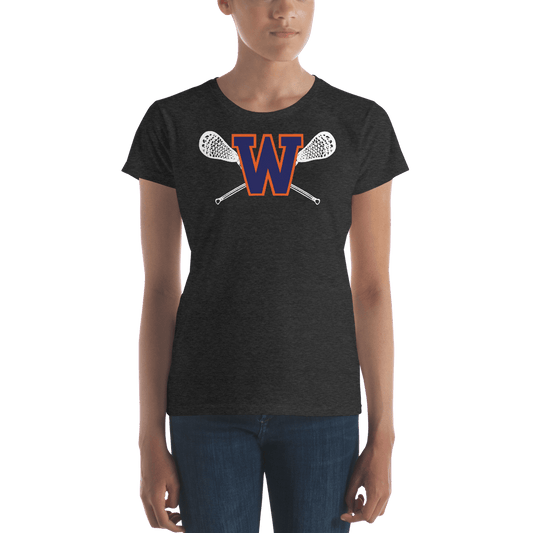Walpole Youth Lacrosse Ladies Fitted Cotton Tee Signature Lacrosse