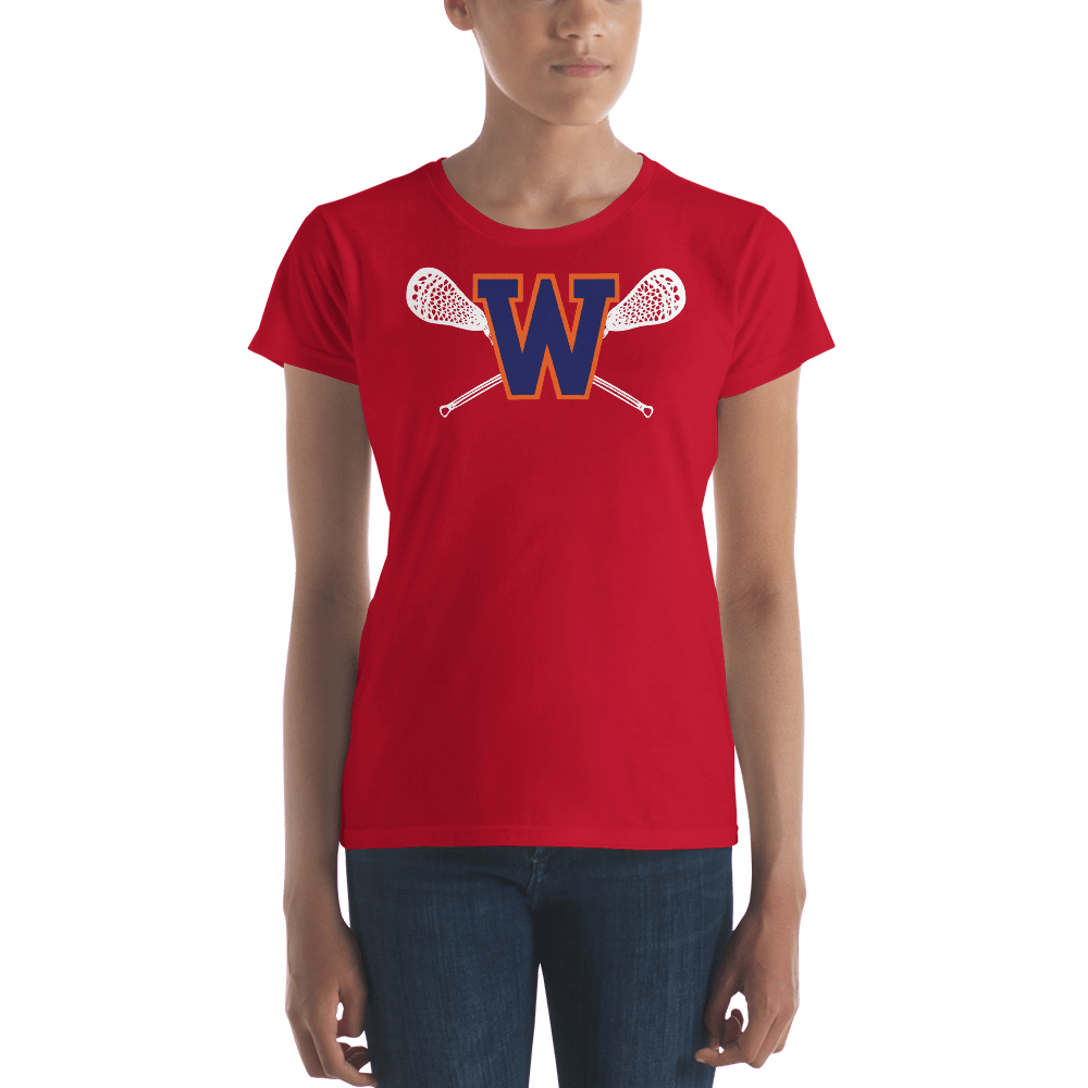 Walpole Youth Lacrosse Ladies Fitted Cotton Tee Signature Lacrosse