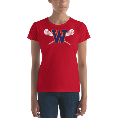 Walpole Youth Lacrosse Ladies Fitted Cotton Tee Signature Lacrosse