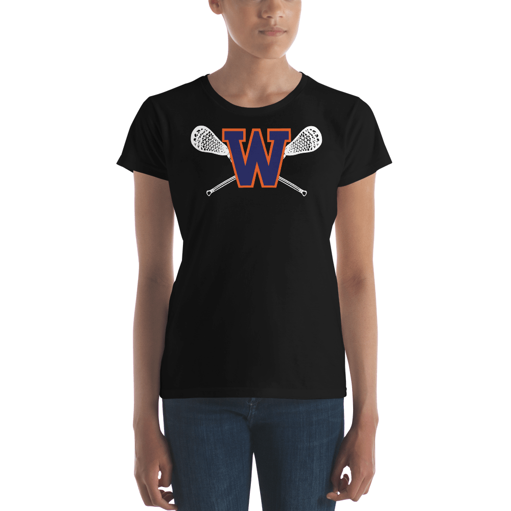 Walpole Youth Lacrosse Ladies Fitted Cotton Tee Signature Lacrosse