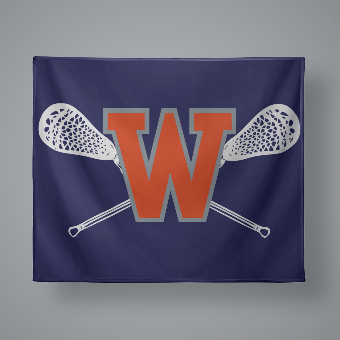 Walpole Youth Lacrosse Small Plush Throw Blanket Signature Lacrosse