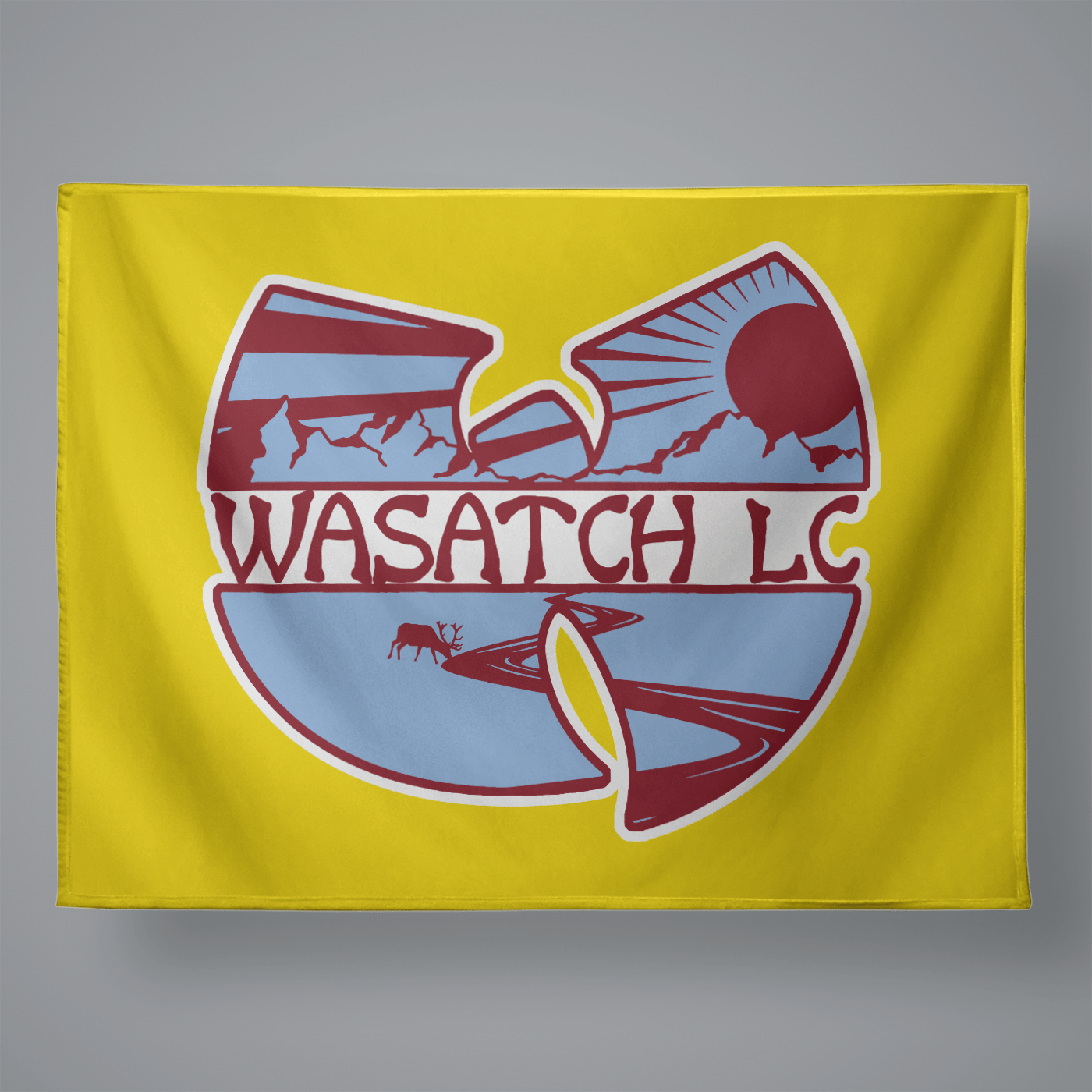 Wasatch Lacrosse Large Plush Throw Blanket Signature Lacrosse