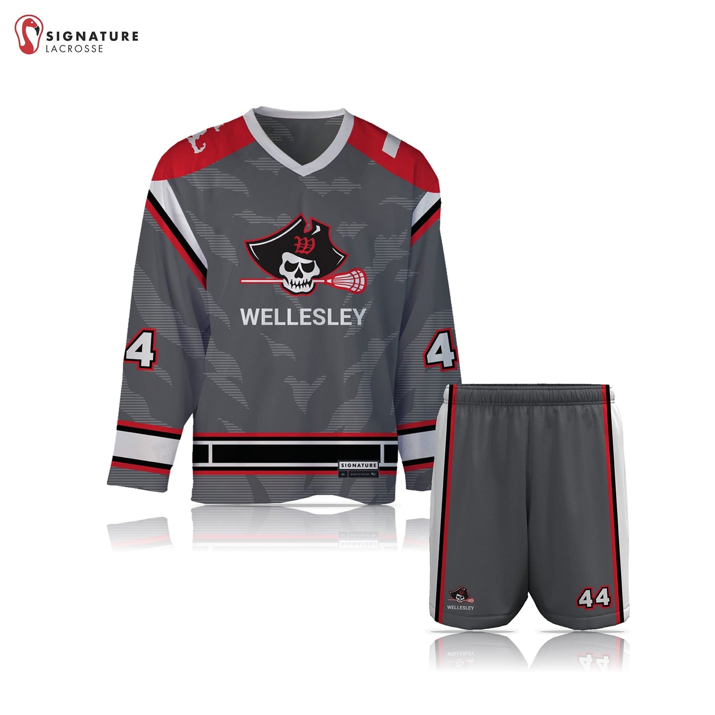 Wellesley Lacrosse Men's 3 Piece Player Box Game Package Signature Lacrosse