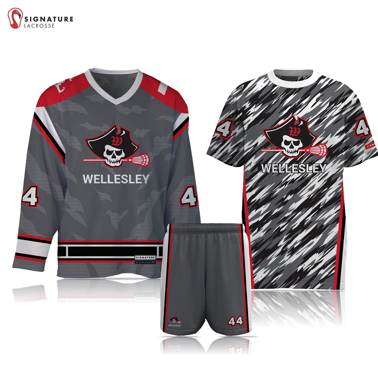 Wellesley Lacrosse Men's 3 Piece Player Box Game Package: Grade 7 Signature Lacrosse