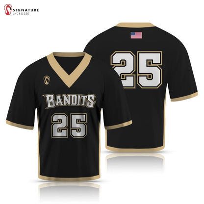 West Billings Bandits Signature Men's Elite Lacrosse 4 Piece Set (2 Short Sleeve HS/NCAA Jersey, shorts, shirt) Signature Lacrosse