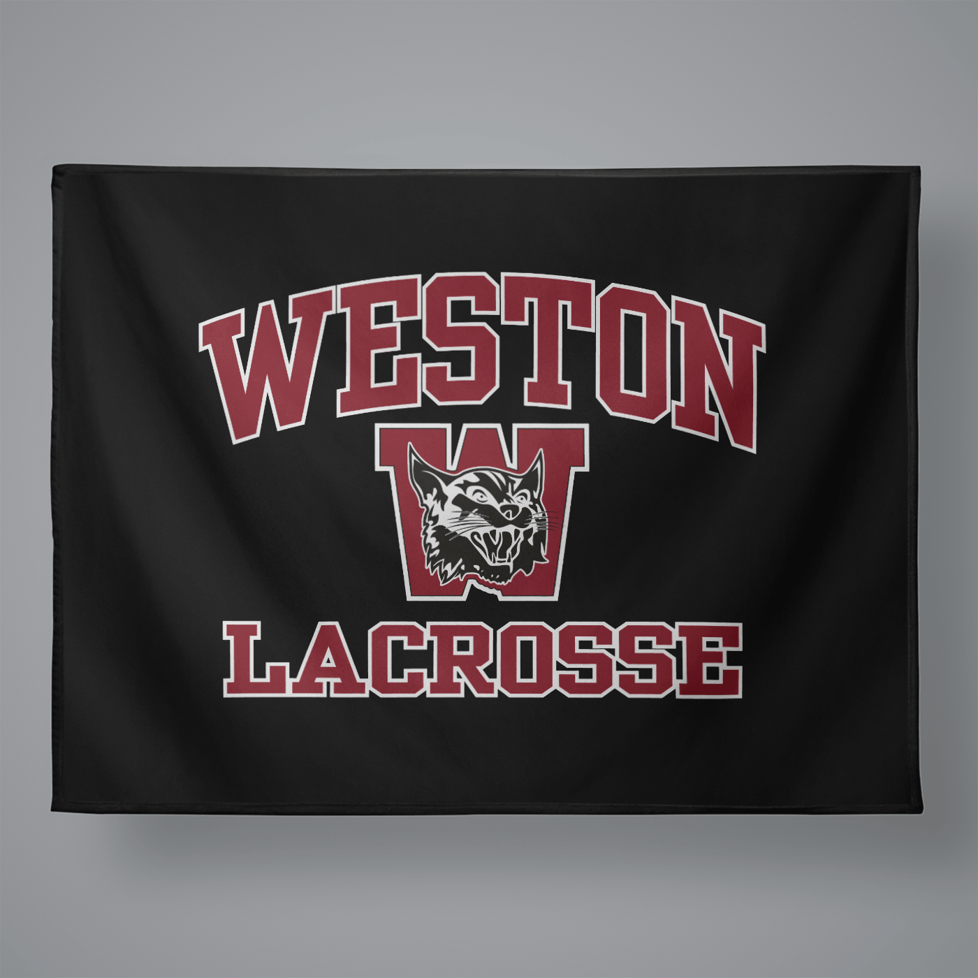 Weston Youth Lacrosse Large Plush Throw Blanket Signature Lacrosse