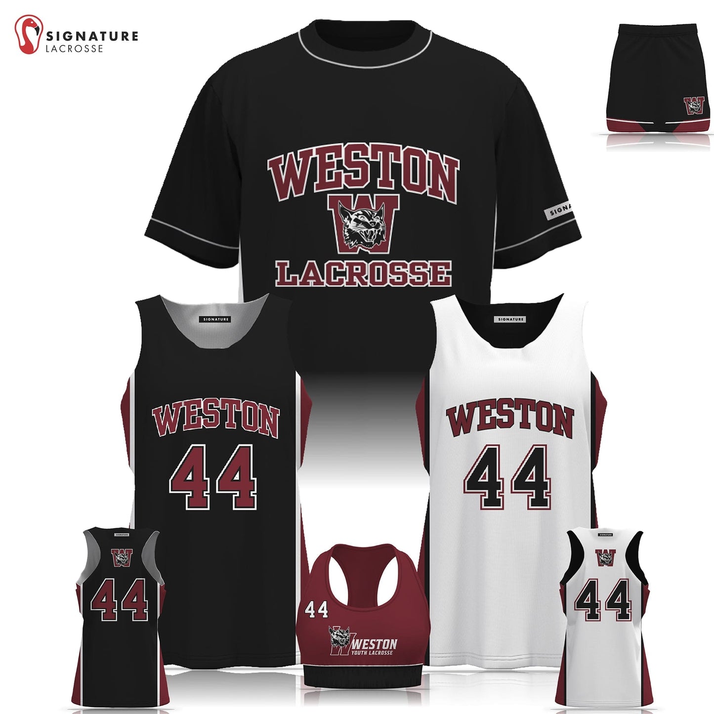 Weston Youth Lacrosse Women's 3 Piece Player Game Package: Grade 5-6 Signature Lacrosse