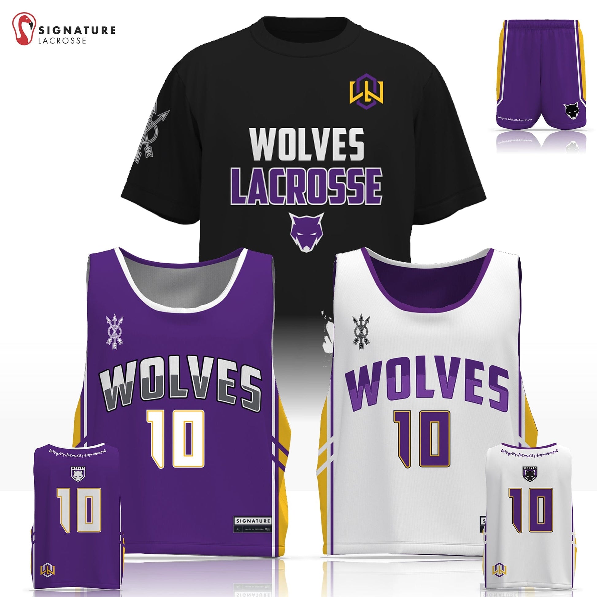 Wolves Lacrosse Club Men's 3 Piece Game Package: Wolves Lacrosse Signature Lacrosse