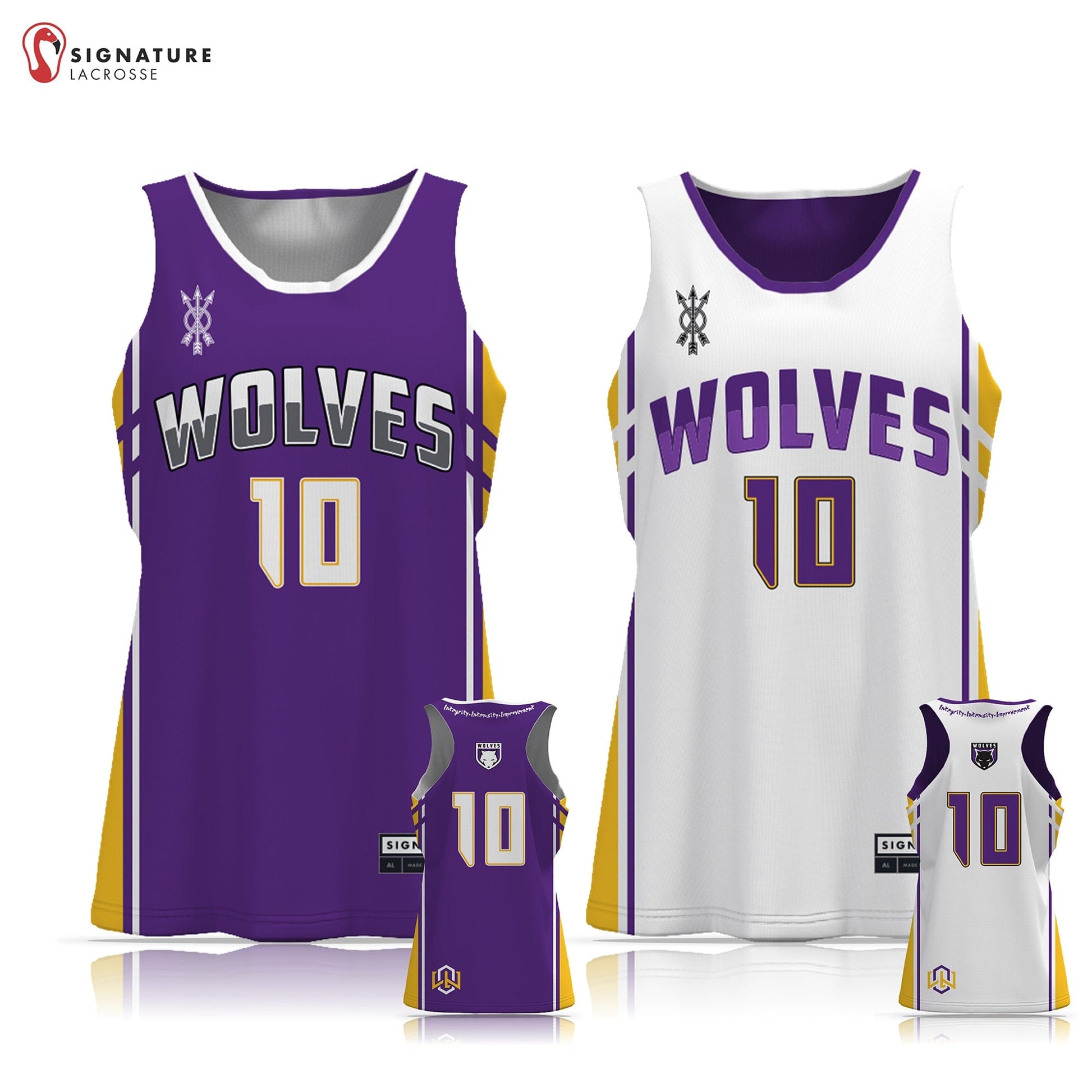 Wolves Lacrosse Club Women's Player Reversible Game Pinnie: Wolves Lacrosse Signature Lacrosse