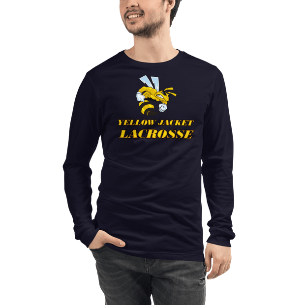 Yellow Jacket Lacrosse Adult Premium Long Sleeve T -Shirt Signature Lacrosse