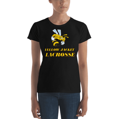 Yellow Jacket Lacrosse Ladies Fitted Cotton Tee Signature Lacrosse