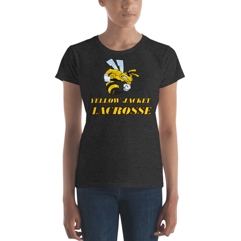 Yellow Jacket Lacrosse Ladies Fitted Cotton Tee Signature Lacrosse