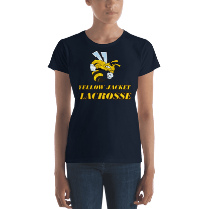 Yellow Jacket Lacrosse Ladies Fitted Cotton Tee Signature Lacrosse