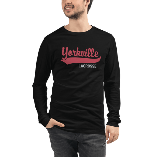 Yorkville Lacrosse Adult Premium Long Sleeve T -Shirt Signature Lacrosse