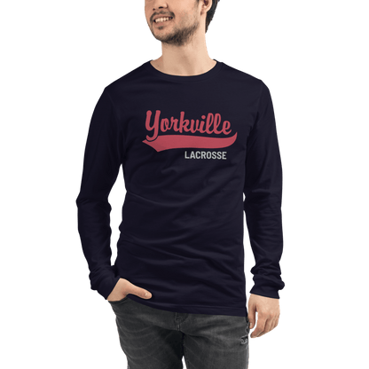 Yorkville Lacrosse Adult Premium Long Sleeve T -Shirt Signature Lacrosse